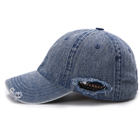 Casquette de baseball de sport brodée avec logo personnalisé chapeau en denim lavé lourd ancien pour hommes et femmes chapeau Gora de sport instantané