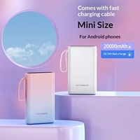 Batterie externe portable 10000 mAh en promotion avec charge ultra-rapide 22,5 W, 3 câbles intégrés, design léger et fin