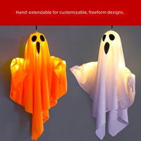 Décorations lumineuses LED modernes pour Halloween, fantômes lumineux suspendus en dacron, nouvelles décorations pour une ambiance festive en chambre et en fête