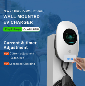 Chargeur mural pour véhicules électriques domestiques 7kW 11kW 22kW Type1 Type2 avec écran LCD intelligent pour véhicules électriques à énergie nouvelle - Product Image 3