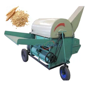 Movable Mini Manual Rice Thresher With 7.5kw Electric Motor