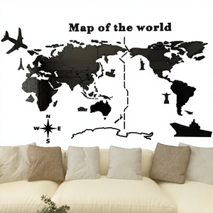 Mandao Nuova <span class=keywords><strong>Mappa</strong></span> <span class=keywords><strong>del</strong></span> <span class=keywords><strong>Mondo</strong></span> 3D in Acrilico, Adesivi Murali Impermeabili Ecologici Rimovibili con Stampa UV, Decorazione per la Casa - Product Image 4