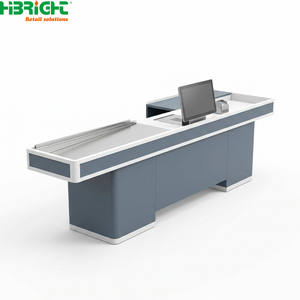 Modern Stainless Steel <b>Checkout</b> <b>Counter</b> Retail Cashier Desk POS Payment Station for Community Store - Product Image 6