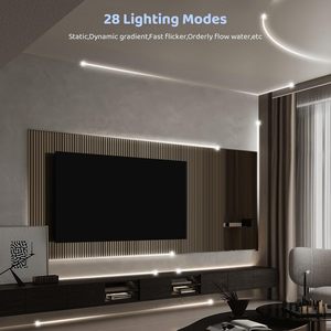 10m 20m DC24V ws2811 <span class=keywords><strong>LED</strong></span> <span class=keywords><strong>Strip</strong></span> 120LED/M chạy nước chảy dải ánh sáng với cảm ứng điều khiển từ xa IP20 Bluetooth/Wi-Fi Đồng - Product Image 6