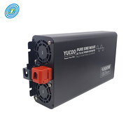 Convertisseur d'énergie à onde sinusoïdale pure YUCOO 1000W, 12V DC vers 120V AC, avec deux prises US pour la maison, le camping-car et le camion