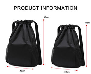 Precio de fábrica, promoción personalizada, impermeable, moda, Mochila deportiva, cierre con cordón, Material de poliéster, Impresión de logotipo personalizado - Product Image 2