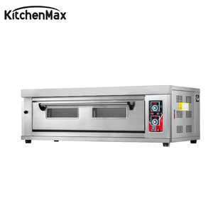 เตาอบขนมปังแก๊สอุตสาหกรรมเชิงพาณิชย์คุณภาพสูง KitchenMax พร้อมอุปกรณ์ครบชุด เตาอบแก๊สแบบเด็ค 1 ชั้น 3 ถาด สำหรับเชิงพาณิชย์ - Product Image 1
