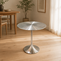 Tables de style industriel en acier inoxydable haut de gamme, tables de café, tables de salle à manger, tables de négociation, tables commerciales personnalisables
