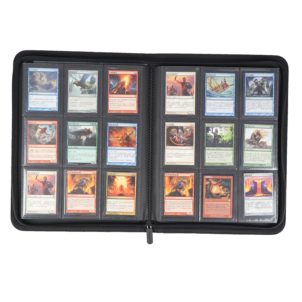 Альбом на молнии в клетку, кожаный, 360 карманов