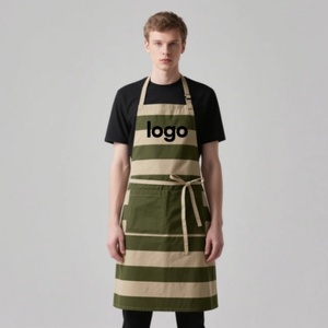 Hot Sale Customized Wholesale <b>Kitchen</b> <b>Apron</b> Digital Printing Stripe Polyester Bib <b>Apron</b> Belt Buckle Customized Canvas Design - Product Image 2