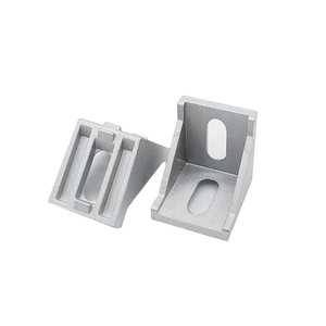 Aluminum Angle Bracket 35x40mm L-Shaped Connector For Industrial Aluminum Profiles Sandblasted Surface - Product Image 1