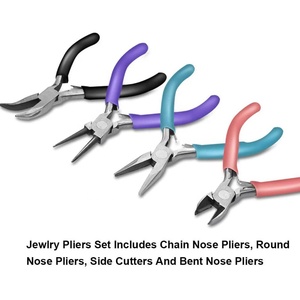 Outils de fabrication de bijoux Ensemble de pinces à bijoux comprenant une pince à bec rond et un coupe-fil - Product Image 2