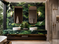 Dalle de quartzite avocat polie, pierre verte, pour îlot de cuisine cascade, plan de toilette flottant, comptoir de bar, plateau de table basse
