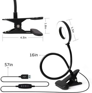 Tùy Chỉnh Logo Hộp Linh Hoạt 3 Màu Sắc Ánh Sáng 10 Độ Sáng Điều Chỉnh USB <span class=keywords><strong>LED</strong></span> <span class=keywords><strong>Clip</strong></span> Trên Bảng Đèn Ánh Sáng Cho Trang Chủ Trang Trí Bàn Đèn - Product Image 4