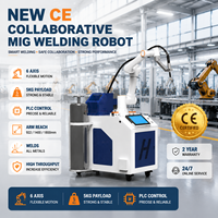 Mesin Las MIG Cobot 6 Axis untuk Baja Tahan Karat, Aluminium, dan Logam, Bersertifikasi CE, Pemrograman Gratis, Lengan Robot Bermotor