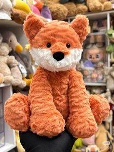 Peluche super douce de style Jellycats, série animale, ours, lion, cochon, chien, jouet avec coton PP, petite poupée bouclée - Product Image 3