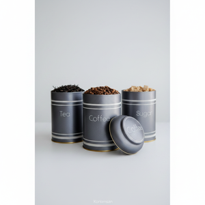 1.2L ดีบุกโลหะทรงกลมขนาด105X150มม. พร้อมฝาโดมดีไซน์สีเงิน - Product Image 2