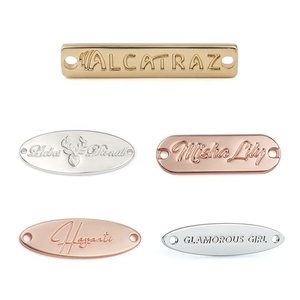 Etiquetas de alta calidad, ropa, bolsos, marcas populares, etiquetas al por mayor, logotipo trasero adhesivo, etiqueta de Metal de cuero - Product Image 2