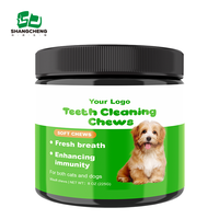 Vente en gros de friandises à mâcher douces pour le nettoyage des dents des animaux de compagnie, probiotiques, haleine fraîche, soin du tartre et de la plaque dentaire pour chiens et chats, OEM