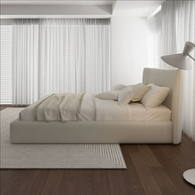 Cama Matrimonial Doble de Estilo Ecléctico Moderno y Sencillo, de Alta Gama, Ecológica, Tapizada en Cuero Genuino y Madera Sólida, con Bolsa de Almacenamiento Suave - Product Image 3