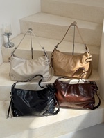 Sac fourre-tout en PU 2026 pour femme, grande capacité, décontracté, à porter à l'épaule ou en bandoulière, simple, tendance, pour le travail, le shopping et l'usage quotidien