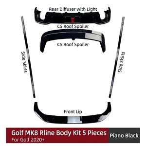 Kit de Carrocería de Alta Calidad en Plástico ABS, Alerón Delantero, Faldones Laterales, Alerón Trasero, Modificación para Volkswagen <span class=keywords><strong>Golf</strong></span> MK8 2020+ - Product Image 5