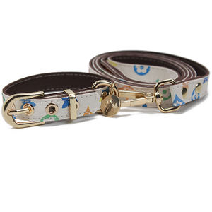 Guinzaglio collare per cani personalizzato in pelle con metalli d'oro durevole di lusso regolabile prodotti per animali domestici per cani che camminano collare piombo - Product Image 5