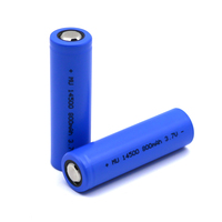 Baterai Lithium Ion Isi Ulang MU-14500 14500 3.7V 800mAh Grade A Bersertifikasi CE CB UL 300+ Siklus untuk Senter Speaker BT