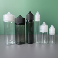 Flacons compte-gouttes en plastique faciles à presser de 10 ml, 15 ml, 30 ml, 50 ml, 60 ml, 80 ml, 100 ml, 120 ml, impression couleur personnalisée, flacons liquides en PET