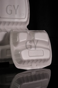 Caja de Comida, Caja de Tres Compartimentos, Caja Rectangular, Caja de Desayuno, Caja de Comida Rápida, Contenedores de Espuma Desechables para Alimentos, Cajas de Comida, Lonchera - Product Image 2