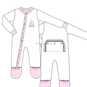 Set di Abbigliamento Natalizio per <span class=keywords><strong>Bambina</strong></span> con Collo Tondo e Volant Rosa - Product Image 5