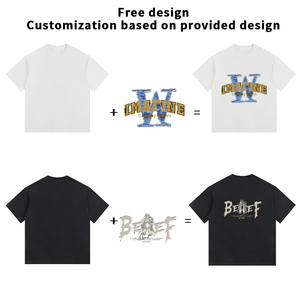 Kaos JKM Heavyweight 100% Katun MIXEDS EMOTION 2025, Pakaian Tee Streetwear dengan Grafis Cetak Oversize untuk Pria - Product Image 3