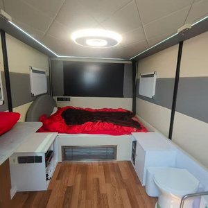 Premium Quality Luxury Trendy White Fiberglass Motorhome Travel Trailer PVC Leather Floor Waterproof Design 4 Person Capacity - Product Image 5