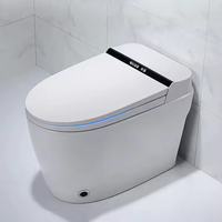 Toilette intelligente une pièce capteur de chauffage électrique chasse d'eau toilette séchage à l'air siège chauffant monté au sol en céramique