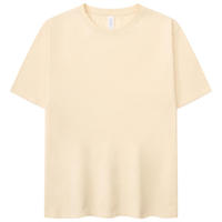 T-shirt unisexe surdimensionné uni de style streetwear personnalisé lourd 240 g/m² 100% coton avec tissu respirant à manches courtes et col en O