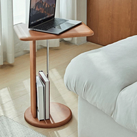 Mesa Auxiliar Moderna en Forma de C, Mesa de Centro Minimalista y Resistente para Sofá, de Madera, para Espacios Pequeños, Sala de Estar o Dormitorio