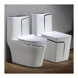 Cuvette de toilette en céramique de haute qualité une pièce wc ensemble de toilette salle de bain - Product Image 1