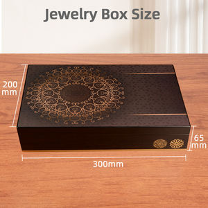 Wholesale <strong>Custom</strong> Luxury <strong>Pattern</strong> Perfume Jewelry Wooden Gift Packaging Box Laser Engraving Rectangle Biodegradable <strong>Custom</strong> Size - Product Image 5