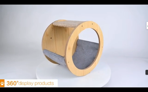 Relipet, hamaca de madera para mascotas, hamaca para gatos, juguetes montados en la pared, estante para gatos, cama para caminar, forma redonda, percha para gatos - Product Image 5