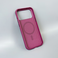 VAWI L217 Étui de téléphone texturé de luxe avec sensation de peau, support magnétique antichoc pour cartes, en tissu technique recyclé de couleur unie, tendance