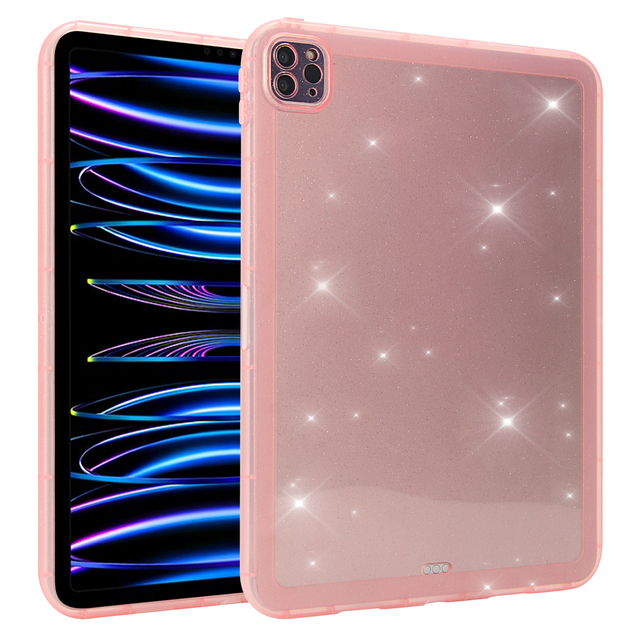 Clear Back Case for iPad Pro 11 10th 10.9in 11th 12th 2026 A16 7 8 9th 10.2 Air 11 Soft Transparent Shinning Rugged Tablet Cover