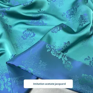 100% <span class=keywords><strong>Polyester</strong></span> 25 Năm Mới Jacquard Trung Quốc Phong Cách Sườn Xám Sợi Ngang Dệt Kim Acetate Satin Quần Áo Hàng Đầu Phong Cách Quốc Gia - Product Image 1