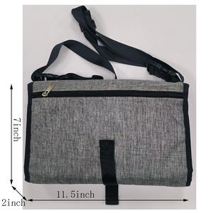व्यावहारिक ग्रे ऑक्सबर्ड कपड़े आयोजक बैग सिंगल-कंधे कैरी + आंतरिक फिक्सिंग स्ट्रैप डिजिटल एक्सेसरीज़ और उपकरण - Product Image 4