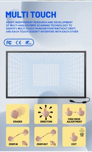Chất lượng cao tùy chỉnh kích thước tương tác cảm biến cảm ứng máy tính bảng 75 inch hồng ngoại cảm ứng đa điểm USB kính tương thích Windows Mac OS - Product Image 3