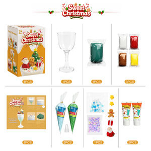 Kit de Bricolage en Argile à Séchage à l'Air pour Desserts Thème Noël (Père Noël, Bonhomme en <span class=keywords><strong>Pain</strong></span> <span class=keywords><strong>d</strong></span>'<span class=keywords><strong>Épices</strong></span>) avec Accessoires de Colle Crème pour Enfants OEM ODM - Product Image 2