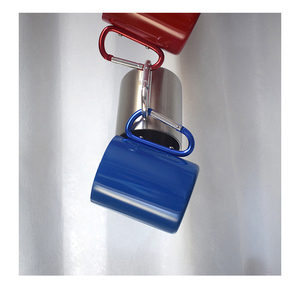 Mug isotherme en acier inoxydable avec mousqueton, idéal pour le camping et les voyages en extérieur, <span class=keywords><strong>tasse</strong></span> à café portable à double paroi - Product Image 2