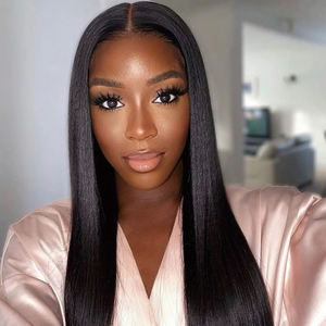 Peluca frontal de encaje HD transparente sin pegamento 13x4, cabello humano virgen vietnamita liso, el mejor proveedor RUBE Hair, venta al por mayor, alta calidad - Product Image 3