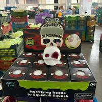 Juguete Antiestrés de Halloween con Diseño de Calavera con Ojos Saltones, Regalo Promocional, Juguete Sensorial para Aliviar el Estrés
