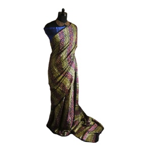 Sari en soie Dupion de la marque UDDUP de qualité supérieure, unisexe, vente en gros, export, vêtements de fête pour vêtements indiens et pakistanais, en stock - Product Image 1