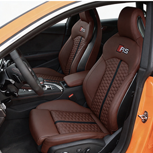 Funda de Asiento de Coche Roja Personalizada de Cuero Impermeable para 5 Plazas, Protector de Asiento a Medida para <span class=keywords><strong>Audi</strong></span> S5 <span class=keywords><strong>Sportback</strong></span> 2018 - Servicio OEM, MOQ Bajo - Product Image 2